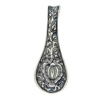 white Ceramic Spoon Rest-Big