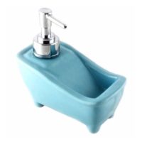 Blue Ceramic Bathroom Dispenser
