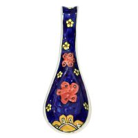 Dark blue Ceramic Spoon Rest-Big