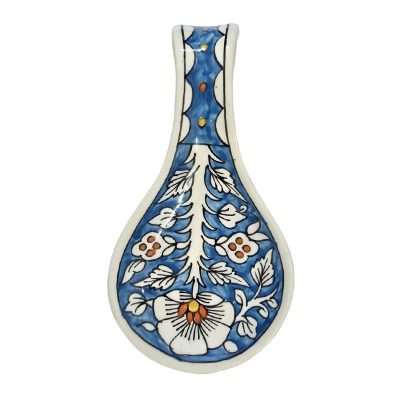 Light blue Ceramic Spoon Rest-Big