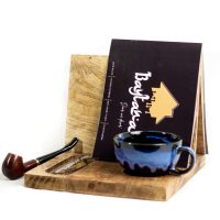 Wooden Night Stand Piece; glasses, book page break & cup holder